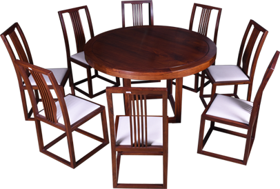 新中式圆台餐桌