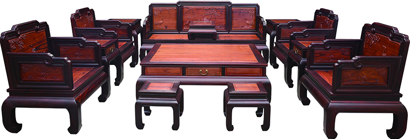 马蹄脚松鹤沙发