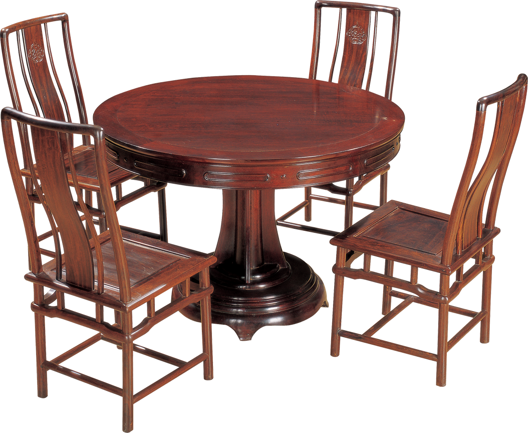 独柱小圆桌带椅