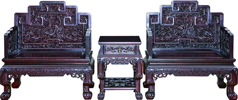 云龙纹宝座带几