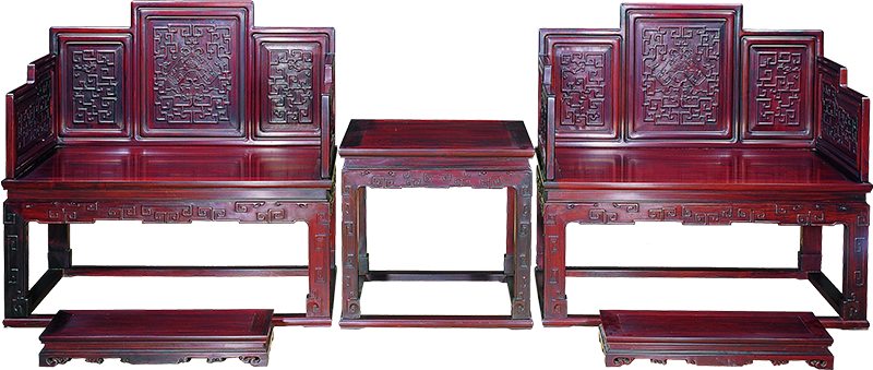 草龙纹宝座带几