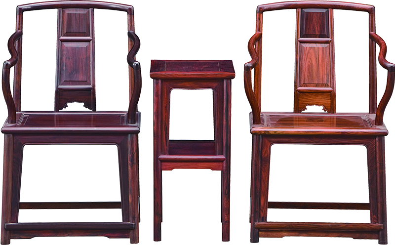 高扶手南官帽椅带几