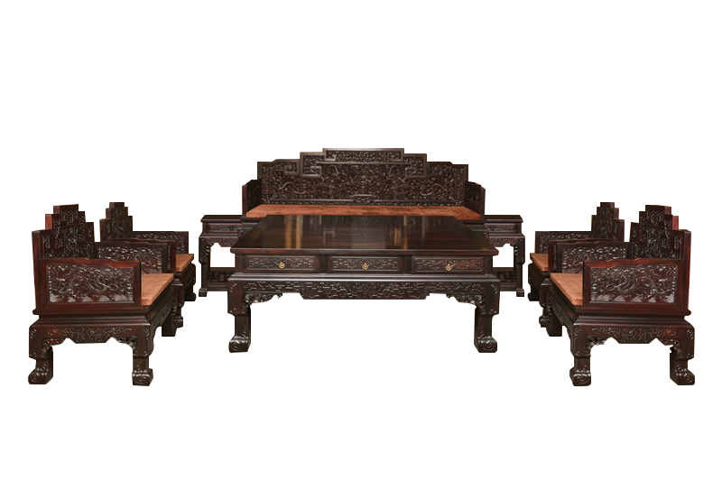 云龙纹沙发10件套