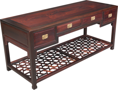 四屉冰裂纹书桌