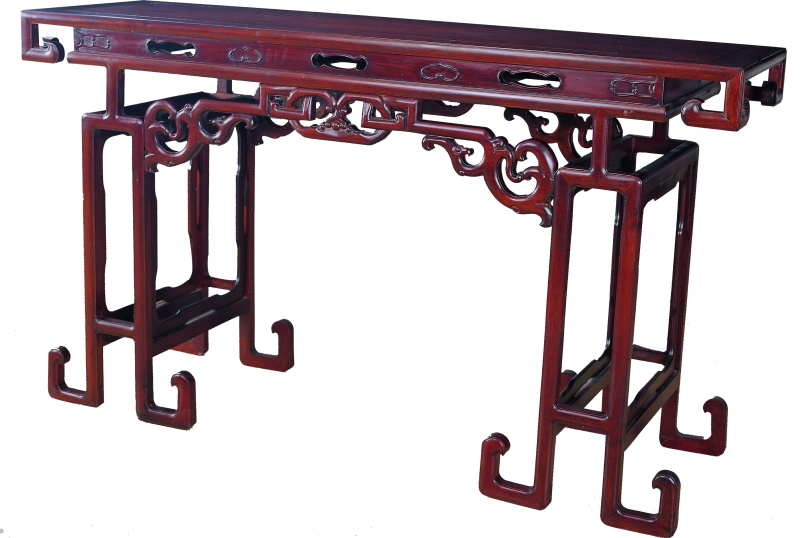 草龙回纹钩条案