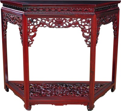 西番莲纹梯形半圆桌