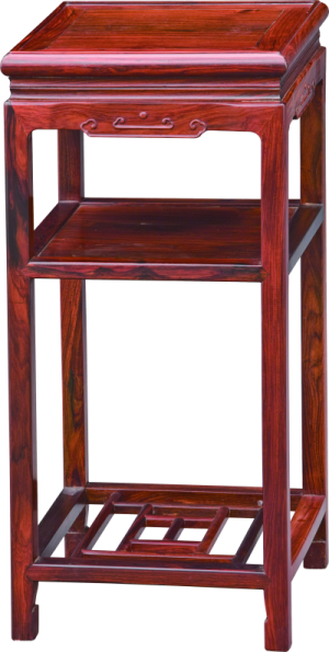 如意纹双层花几