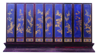 乾坤御书千字文图屏风（反面）