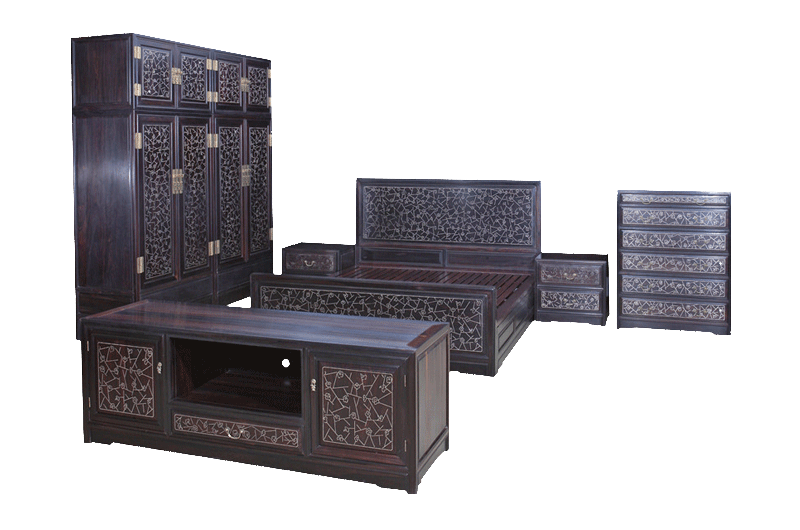 嵌银丝冰梅纹整套