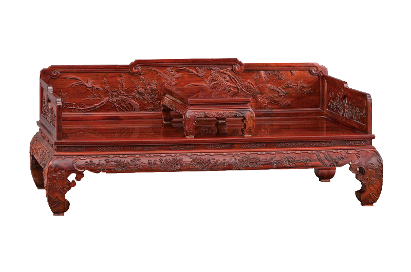 花鸟纹罗汉床